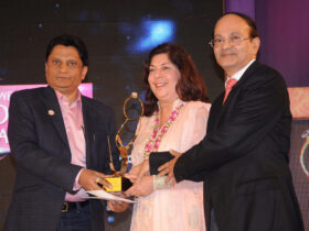 Mrs.Shail Kapoor, President and Mr.Rajan Kapoor Chairman Recieving the Award Mrs.Shail Kapoor, President and Mr.Rajan Kapoor Chairman Recieving the Award
